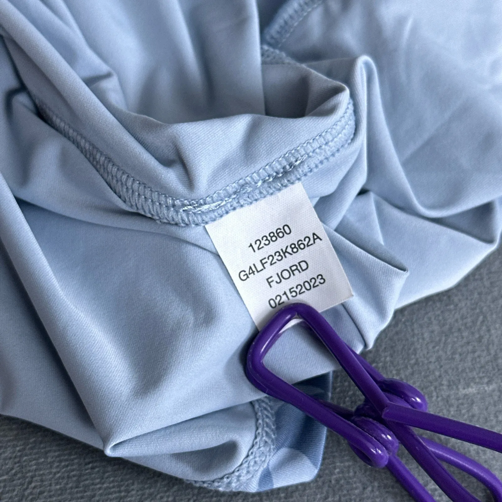 G/FORE Women's XL Distorted Check Silky Tech Nylon Polo Fjord Blue Golf Shirt - Image 9