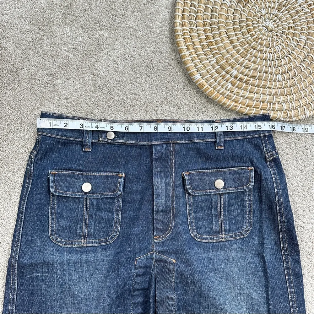 GAP 1969 Women’s Multi Pocket Denim Mini Skirt Larchmont Front Slit Y2K 30/10 - Image 12