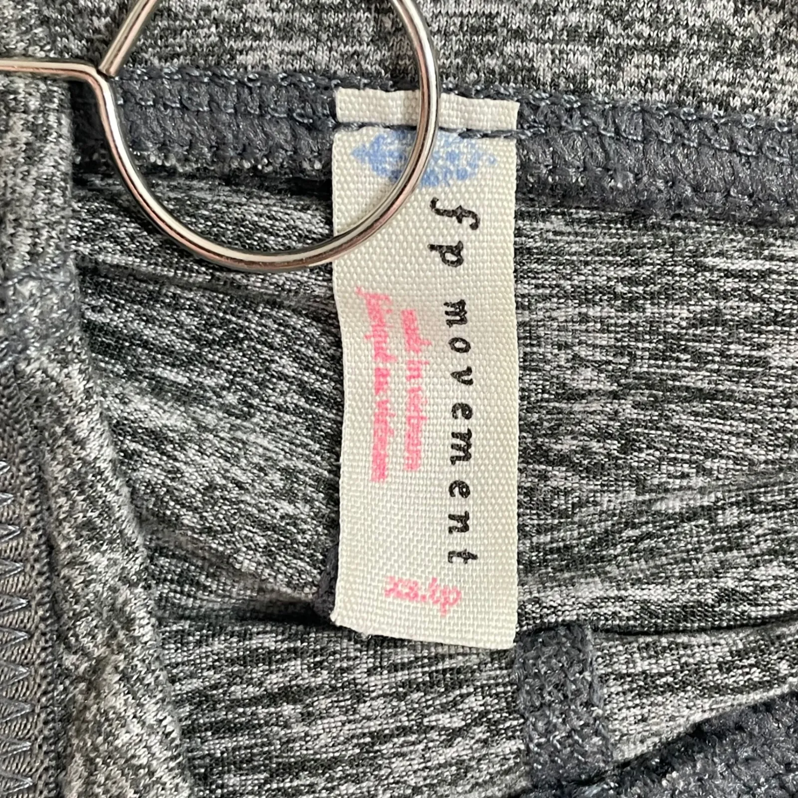 Free People FP Movement Just Breathe Grey Heathered Leggings Pockets XS Pans Gray - Image 4