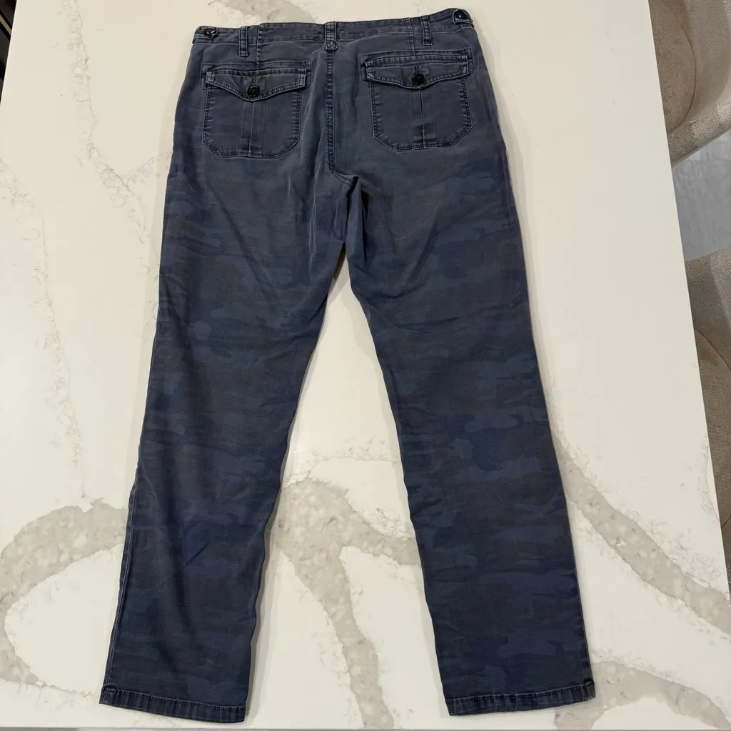Sanctuary x Anthropologie Camo Cropped Utility Pants Women’s 30 Blue Military - Image 6