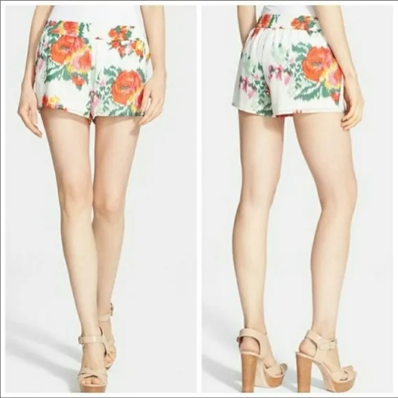 Joie Lanina Floral Print Silk Shorts - Image 2