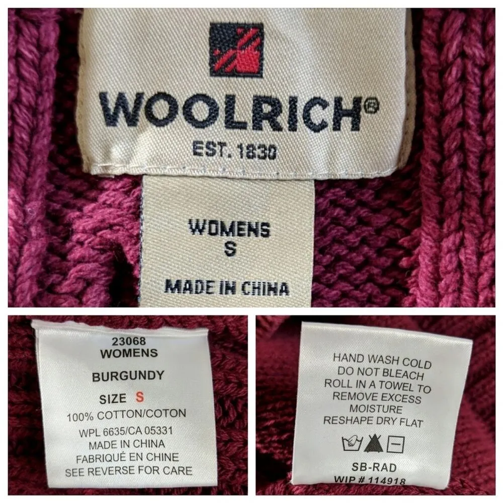 Woolrich Raglan Cable Crew Sweater - Size S - EUC - Image 7