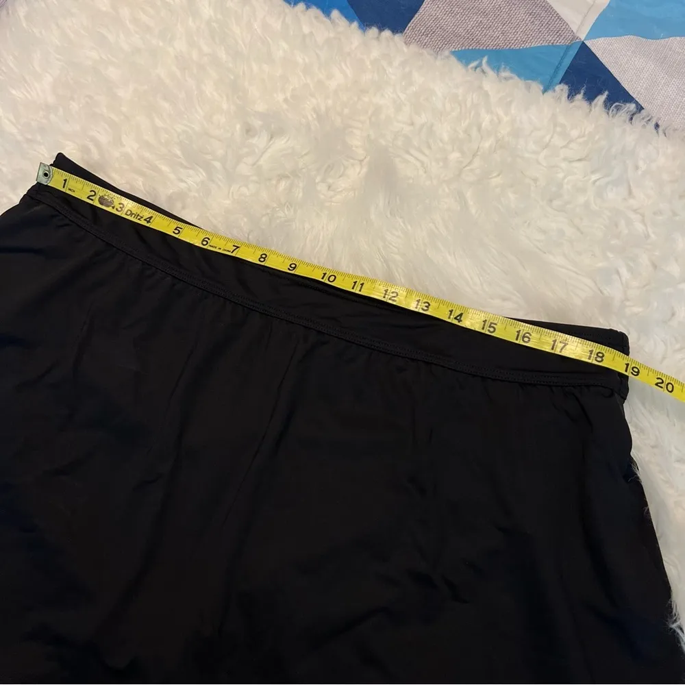Lands’ End Black Mini Swim Skirt with attached panty Size 18W chlorine resistant - Image 6