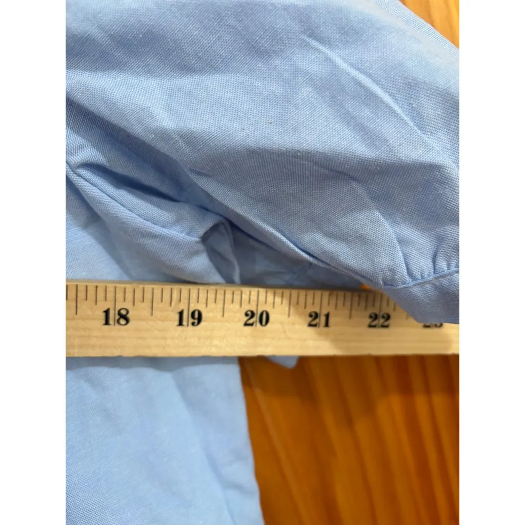 Pomander Place Tuckernuck Blue Striped Tiered Puff Sleeve Babydoll Dress M Size M - Image 8