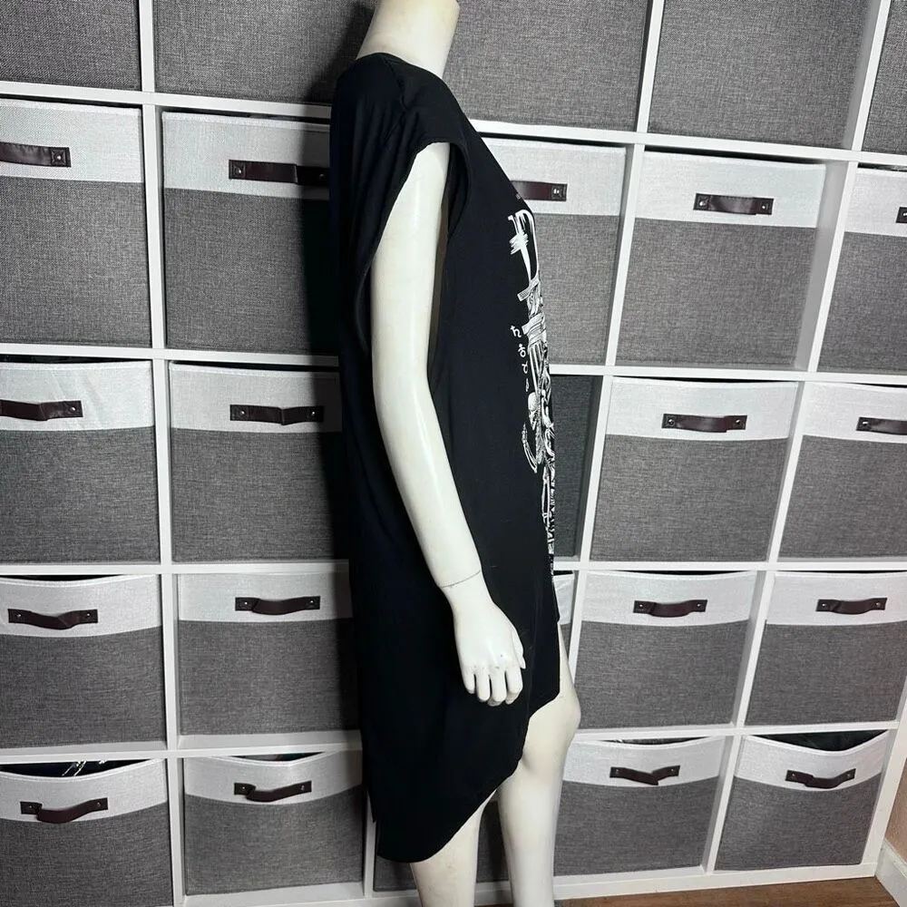 Killstar Gothic Goth Occult Unisex Longline Tank Top T-Shirt Insomnia Size XL - Image 11