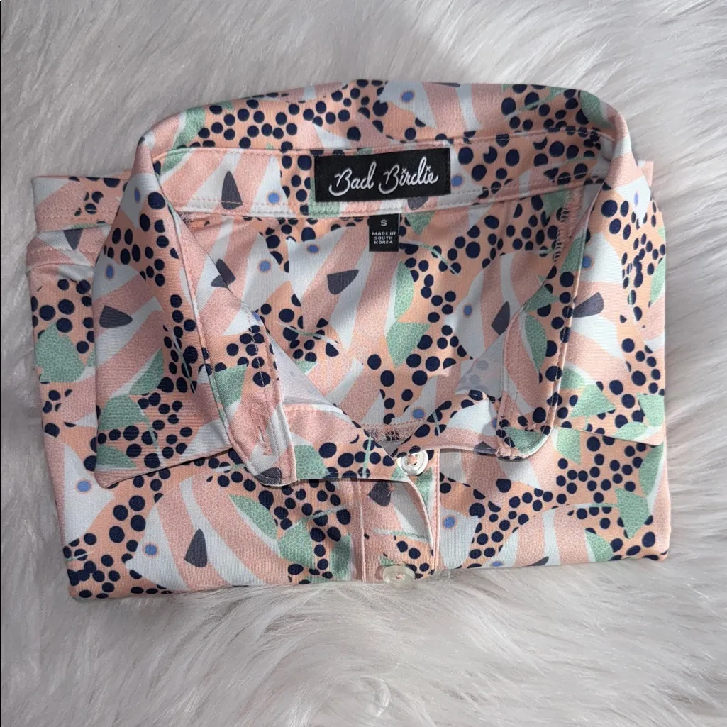 BAD BIRDIE • Women's Golf Polo SS23 Abstract Fish Core Performance BBW02 - Image 13