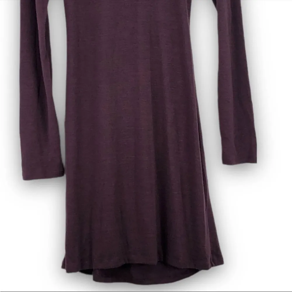Aritzia, Wilfred Free - Deep Purple Long Sleeve Shirt Dress w/ Open Back - L - Image 4