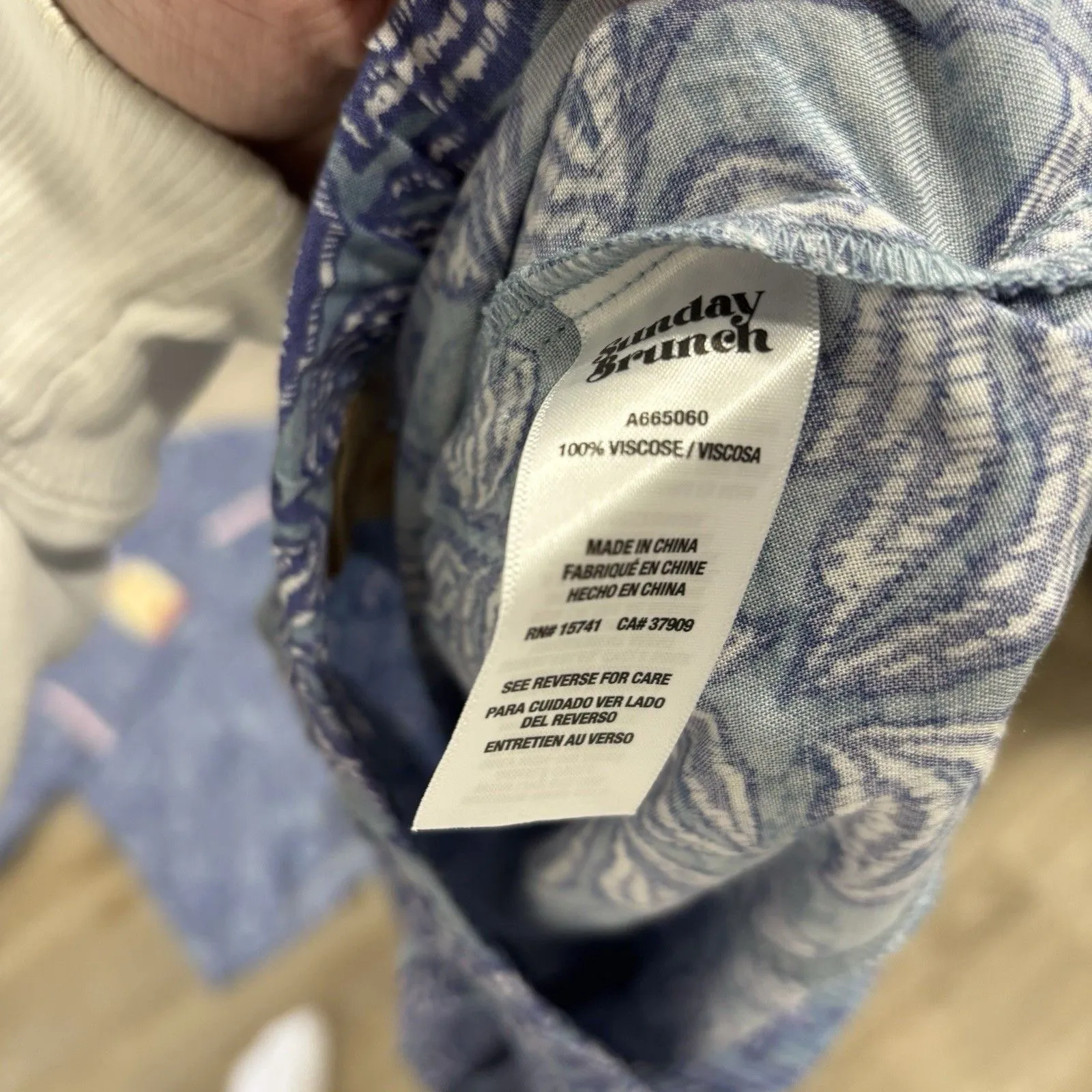 Sunday Brunch Pajama Set Womens Size XS Blue Long Sleeve Preppy Chic New W Tags - Image 5