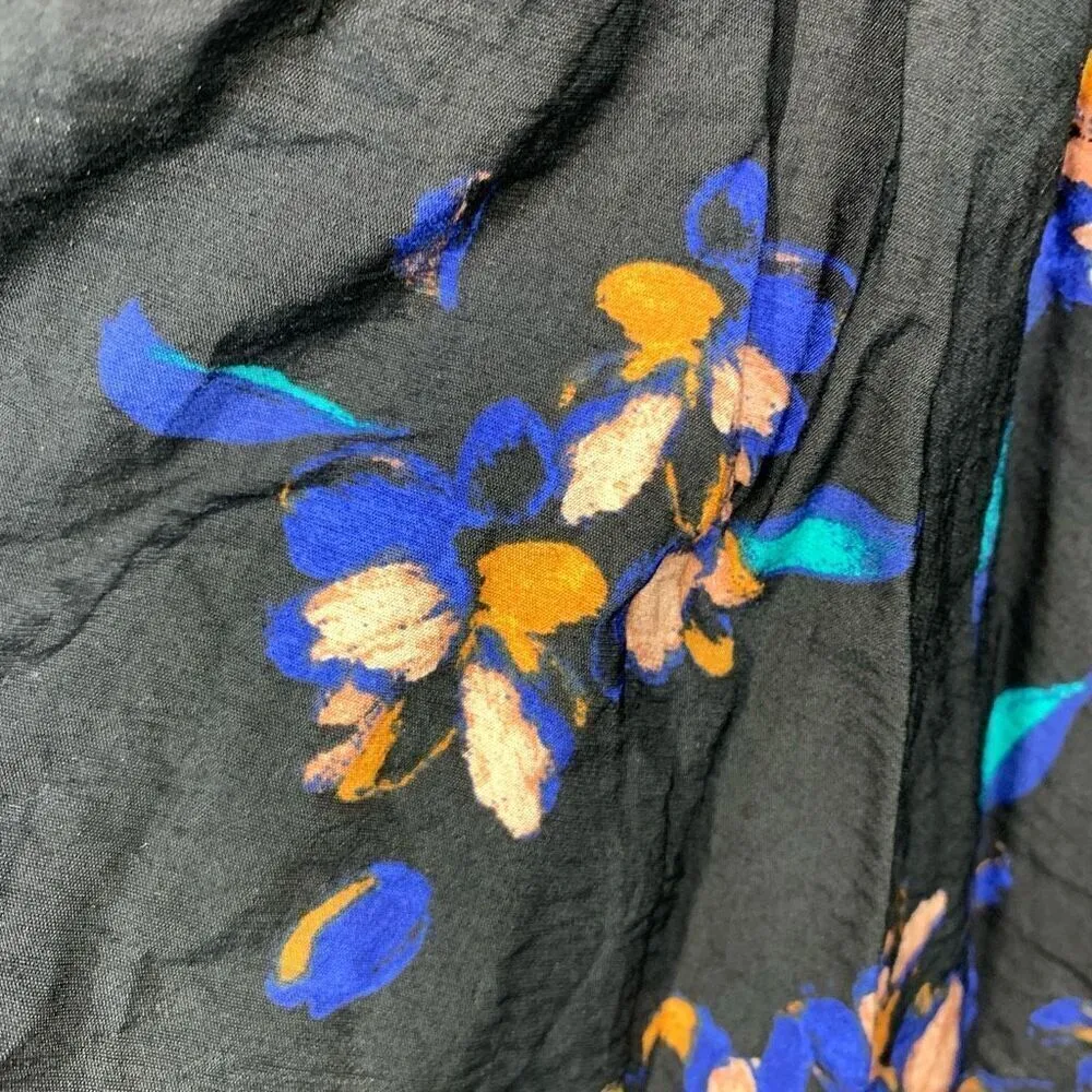 Ava & Viv Women's Stretchy Long Sleeve Smocked Floral Blouse Black Size X - Image 8