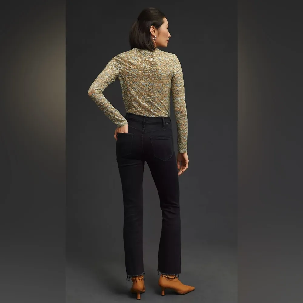 NWT MOTHER Denim Huster Ankle Fray in Encounters At Night Size 27 - Image 14