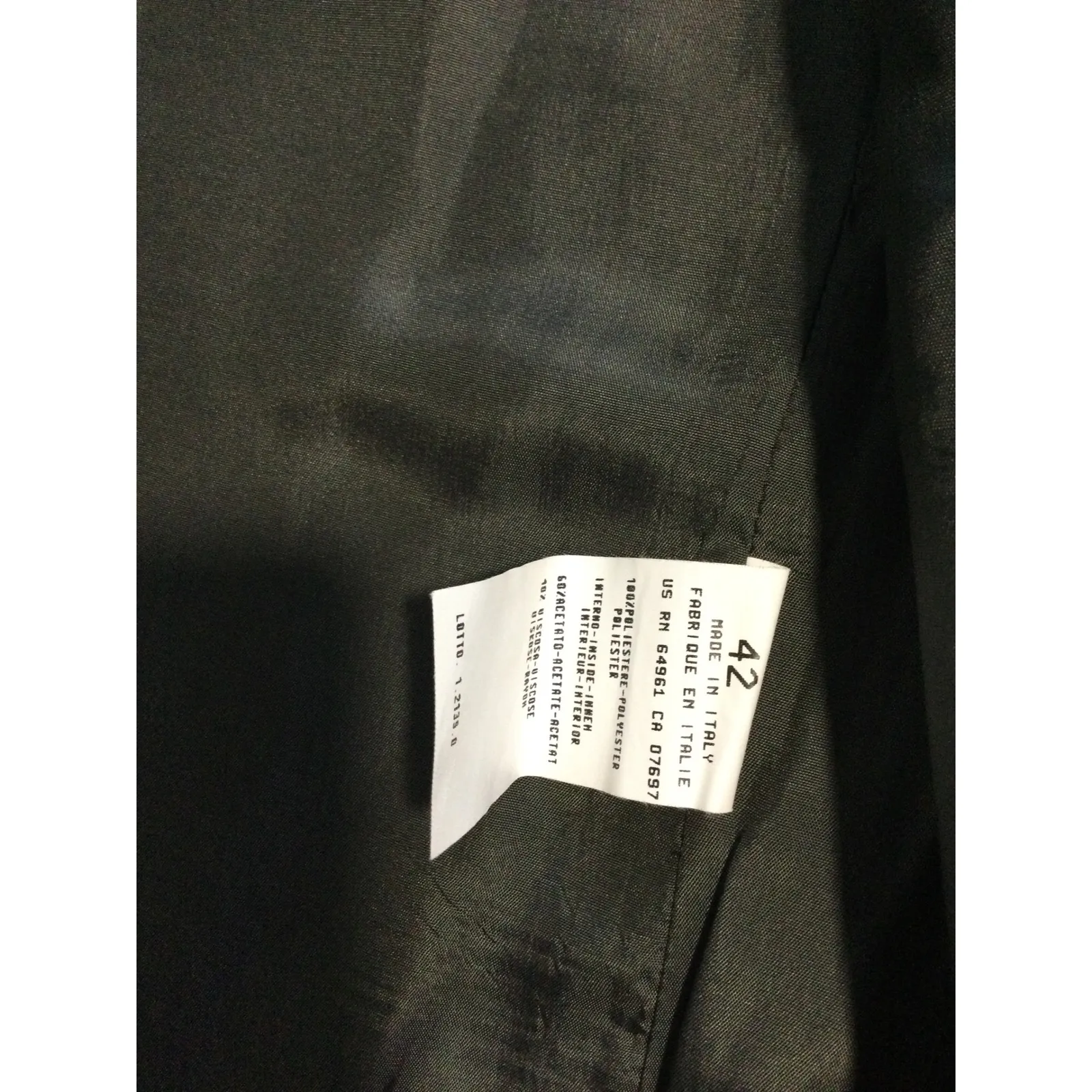 Womens Benetton Blazer‎ Jacket Made in Italy Office Career size S No belt Gray - Image 3