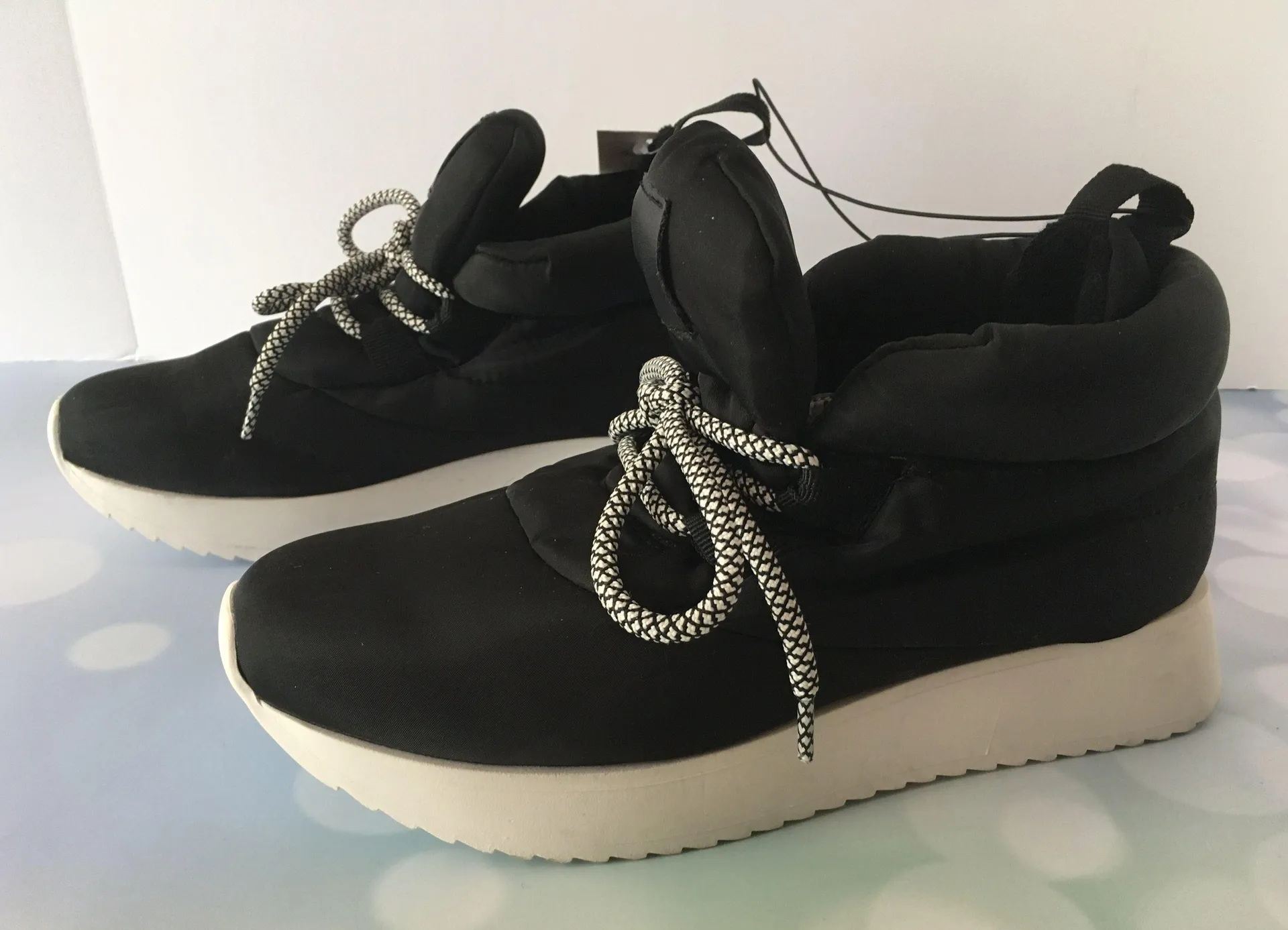 Black Sneaker Boots, Size 6 - Image 3