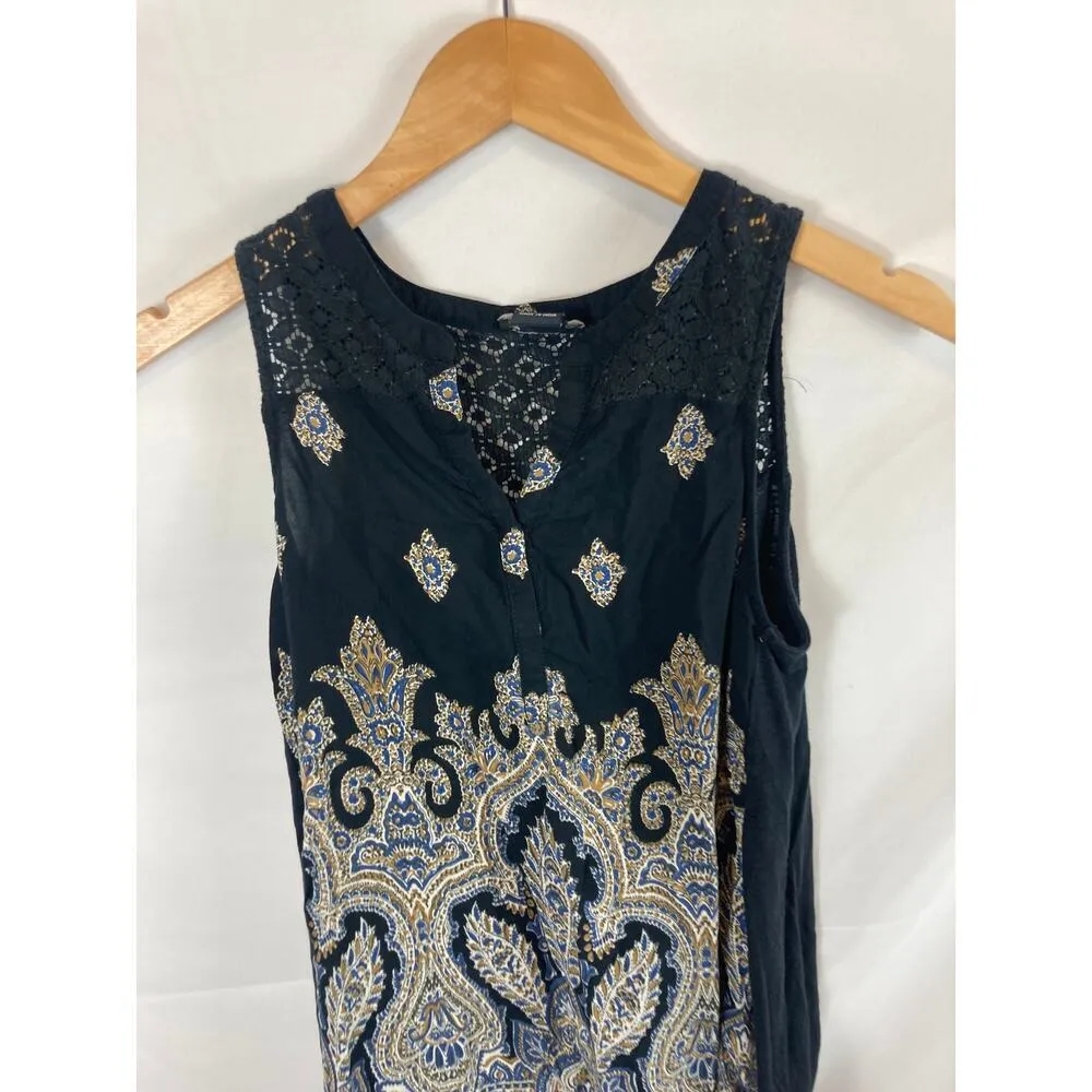 Lucky Brand Paisley V Neck Tank Size XS - Image 2