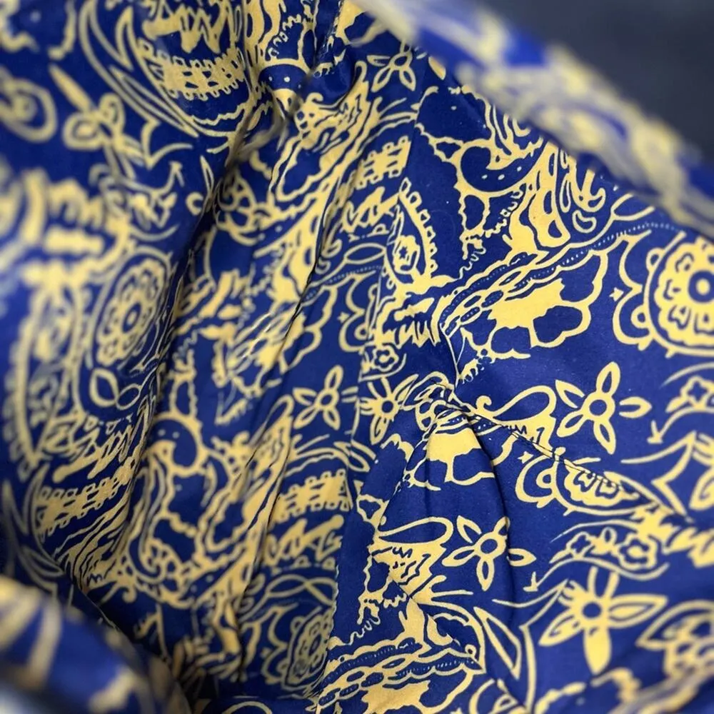 Embroidered Corduroy Shoulder Bag Black - Image 5