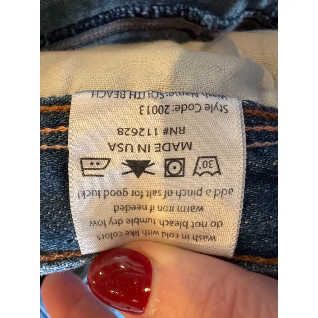 Salt Skirt Women‎ 29 Blue Denim Spring Street Jean Pencil Straight Knee Length - Image 12