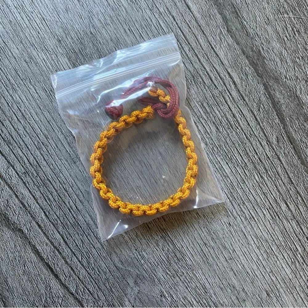 95 Paracord Bracelet NEW Unisex Golden Rod Yellow Crimson Red - Image 6