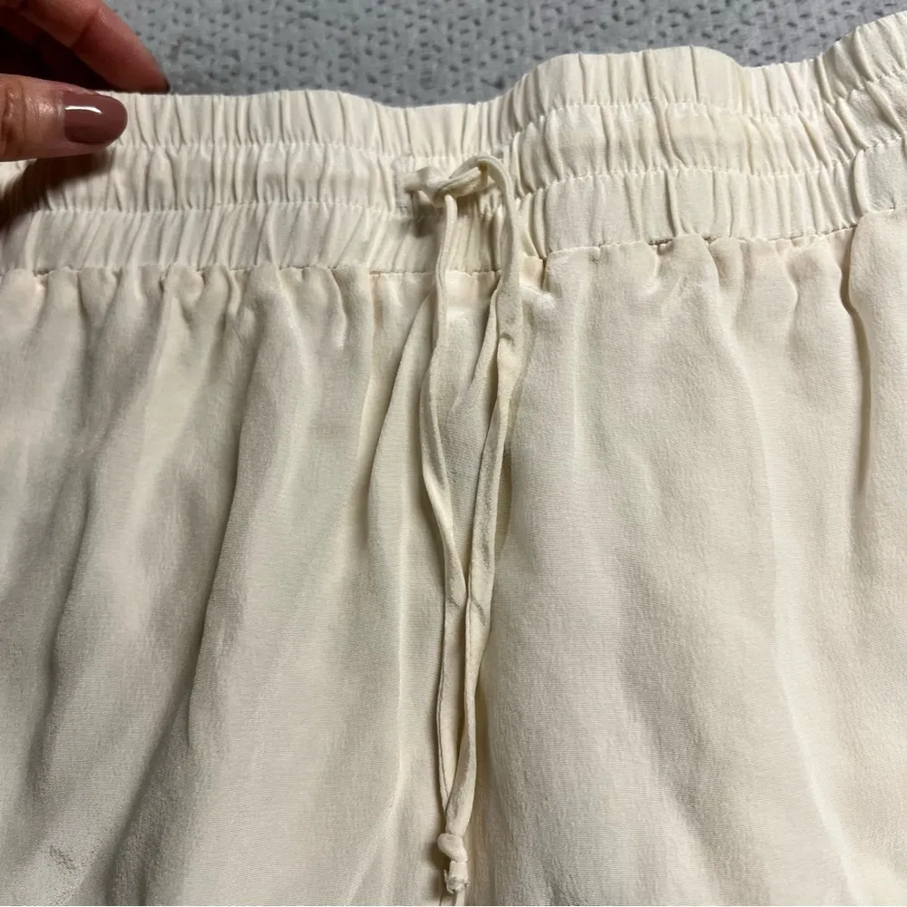 ⭐️ Amour Vert Cream Ivory elastic Waistband Tassel Fringe Skirt Size Small - Image 5