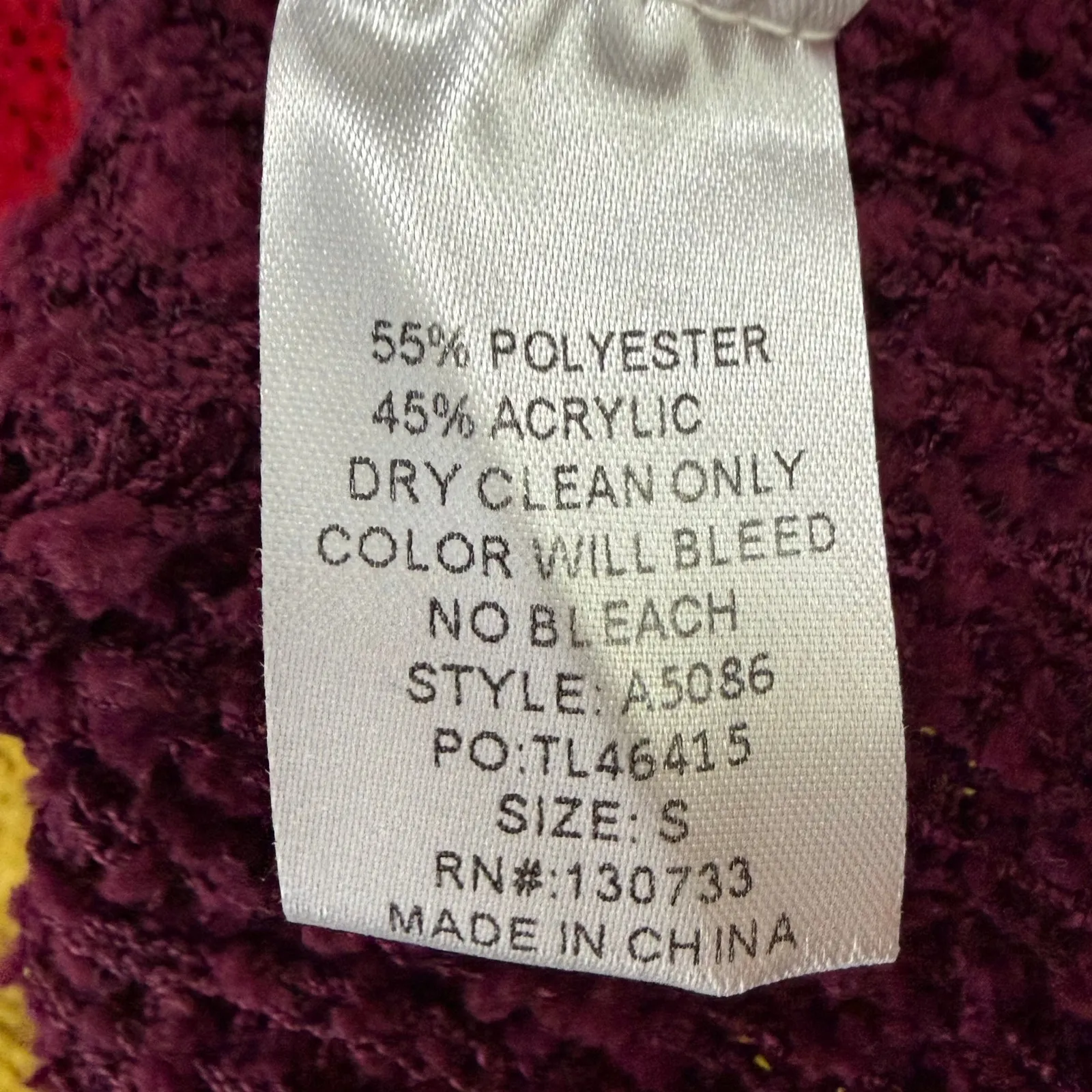 Umgee Knit Sweater Womens S Rainbow Stripe Chunky Boho Casual Comfy Cozy Chic - Image 11