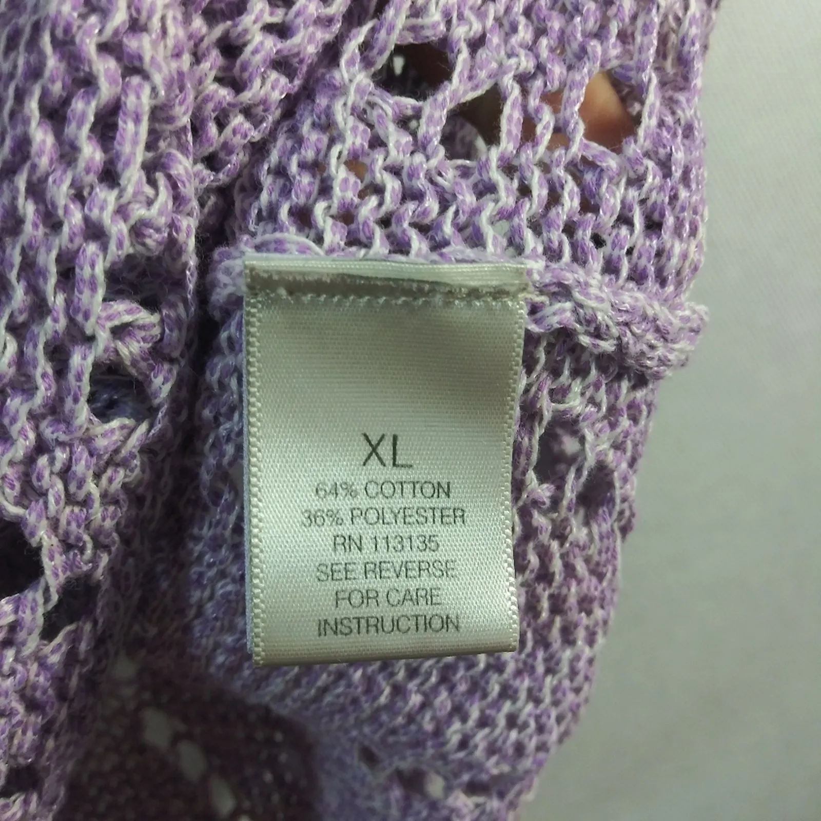 Leo & Nicole Women's Purple Knit Short Sleeve Sweater Coastal Grandma Size XL - Image 6