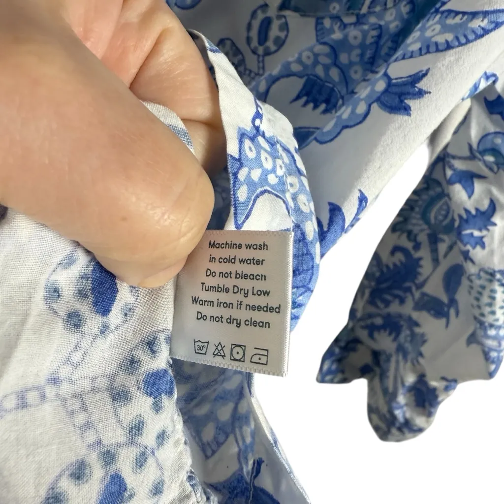 Roller Rabbit Women’s Amanda Printed Loungewear Top in Blue/White Size M - Image 10