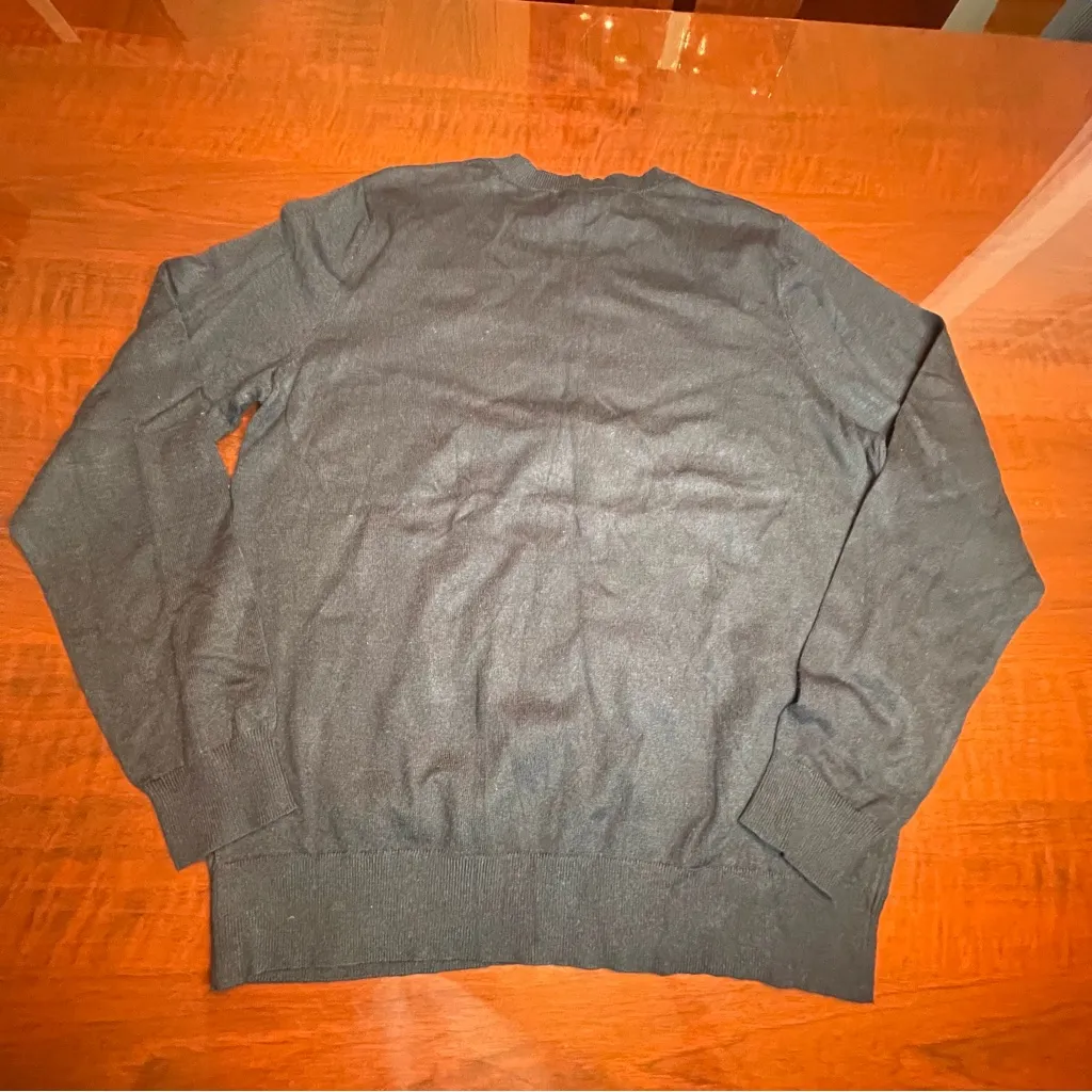 Victoria Harbour Black Christmas Sweater Sequin Gingerbread Candy Cane Size L Size L - Image 9