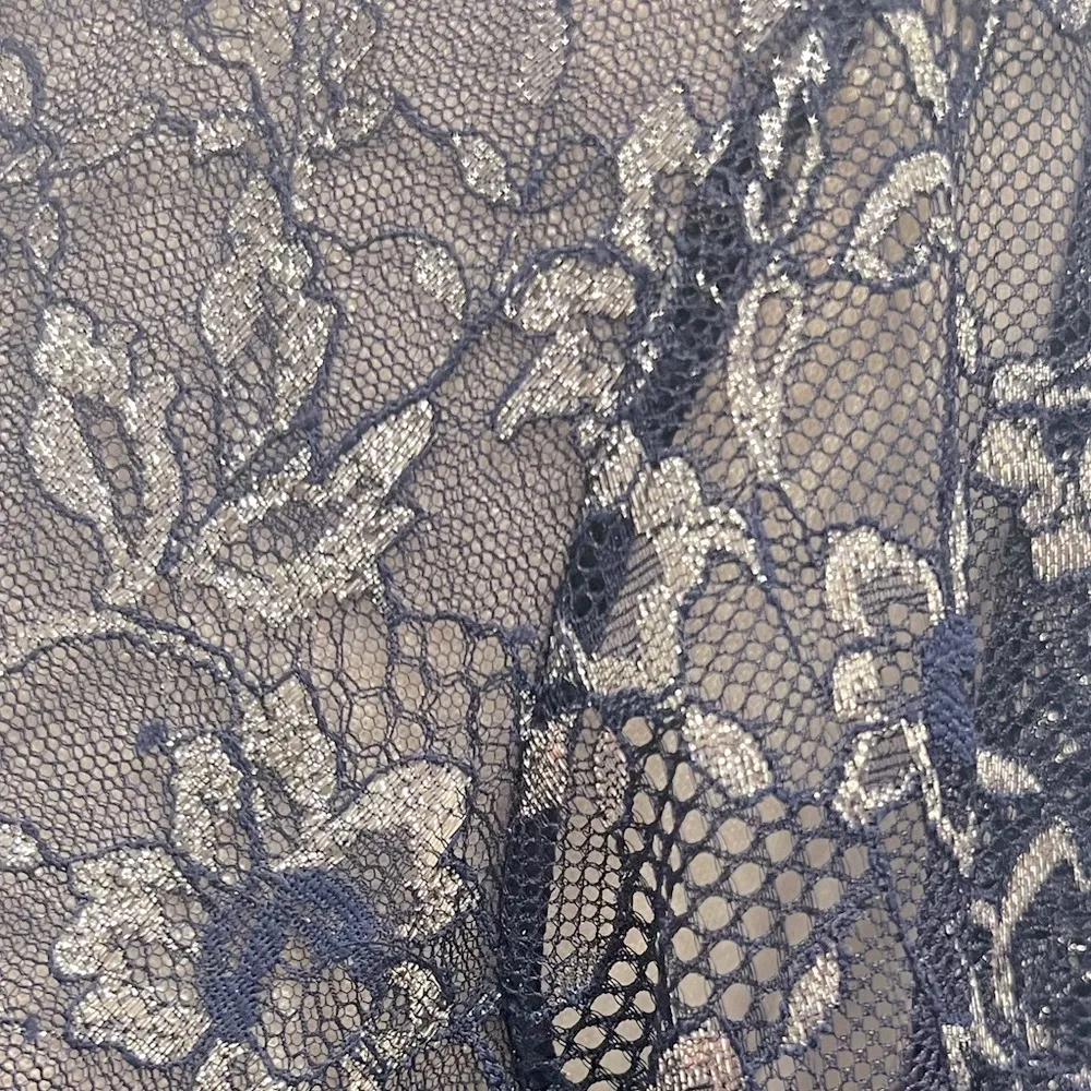 Victoria Secret Dream Angels Allure Shimmer Long-Sleeve Bra Longline Navy Large - Image 8