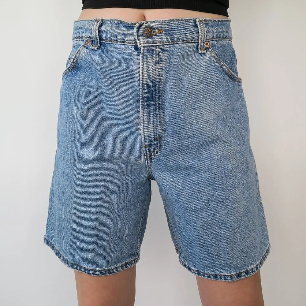 Vintage Levi’s 36951 Orange Tab High Waisted Denim Shorts Relaxed Fit - Image 4