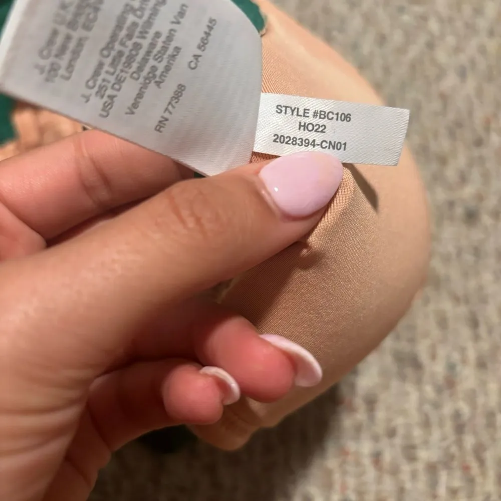 NWT J. Crew Plunge Deep V French One-Piece Swimsuit Jungle Green- Size 16 - Image 11