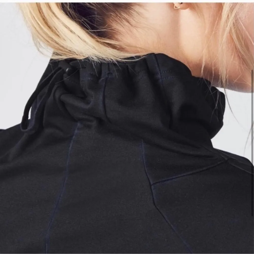 FABLETICS Liora Black Tunic Dress Long Sleeve Mock Neck with Bungee Cord Small - Image 5