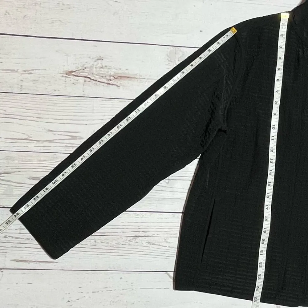 Hilary Radley  Black Quilted Jacket Size L - Image 11