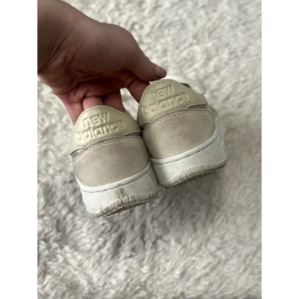 New Balance Pro Court Cup Women's 7 Cream Beige Satin Suede Sneakers - Image 5