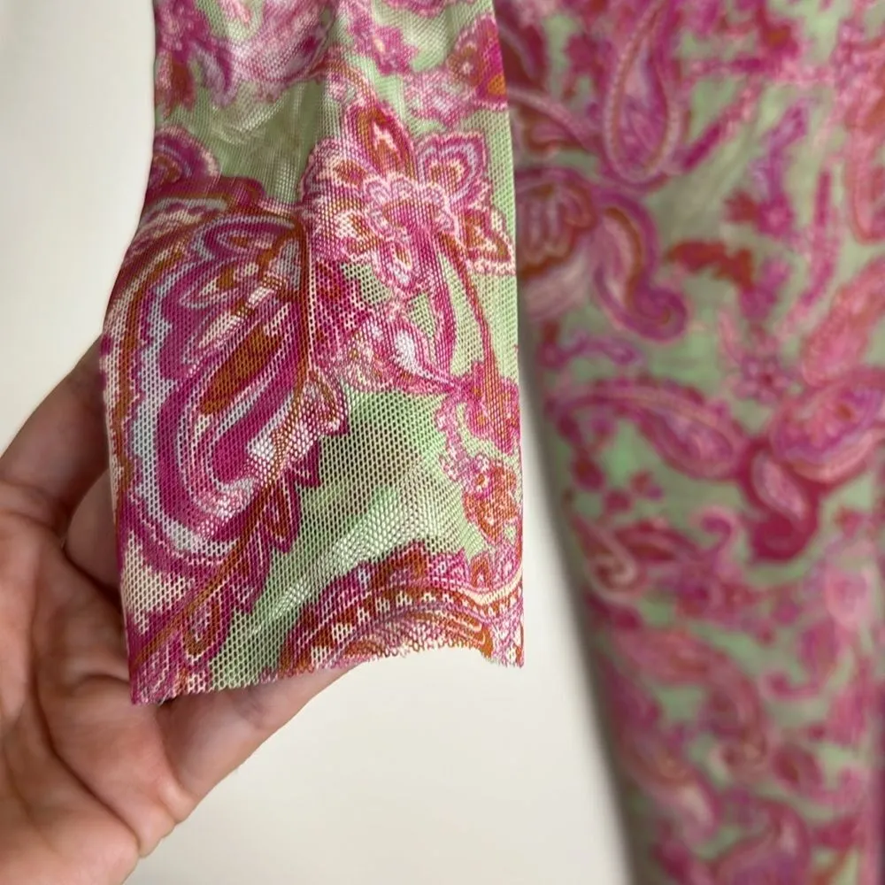 Misa Los Angeles viviene Vintage paisley midi dress ladies size XS - Image 7