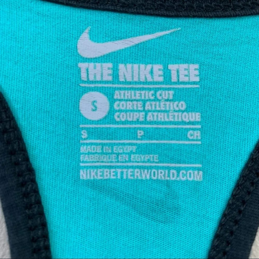 The Nike Tee Paint Pattern 80s Inspired Black/Multi-Color Racer Back Tank - Image 2