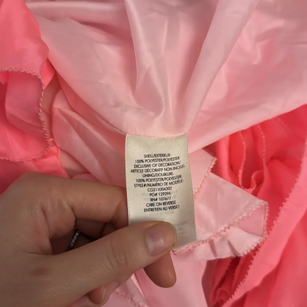 NWT Alice and Olivia pink ruffle gown skirt with slit - Image 16