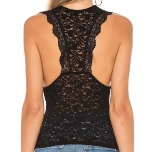 FREE People Intimately Sure Thang Tank Size XS Black NWOT - Image 2