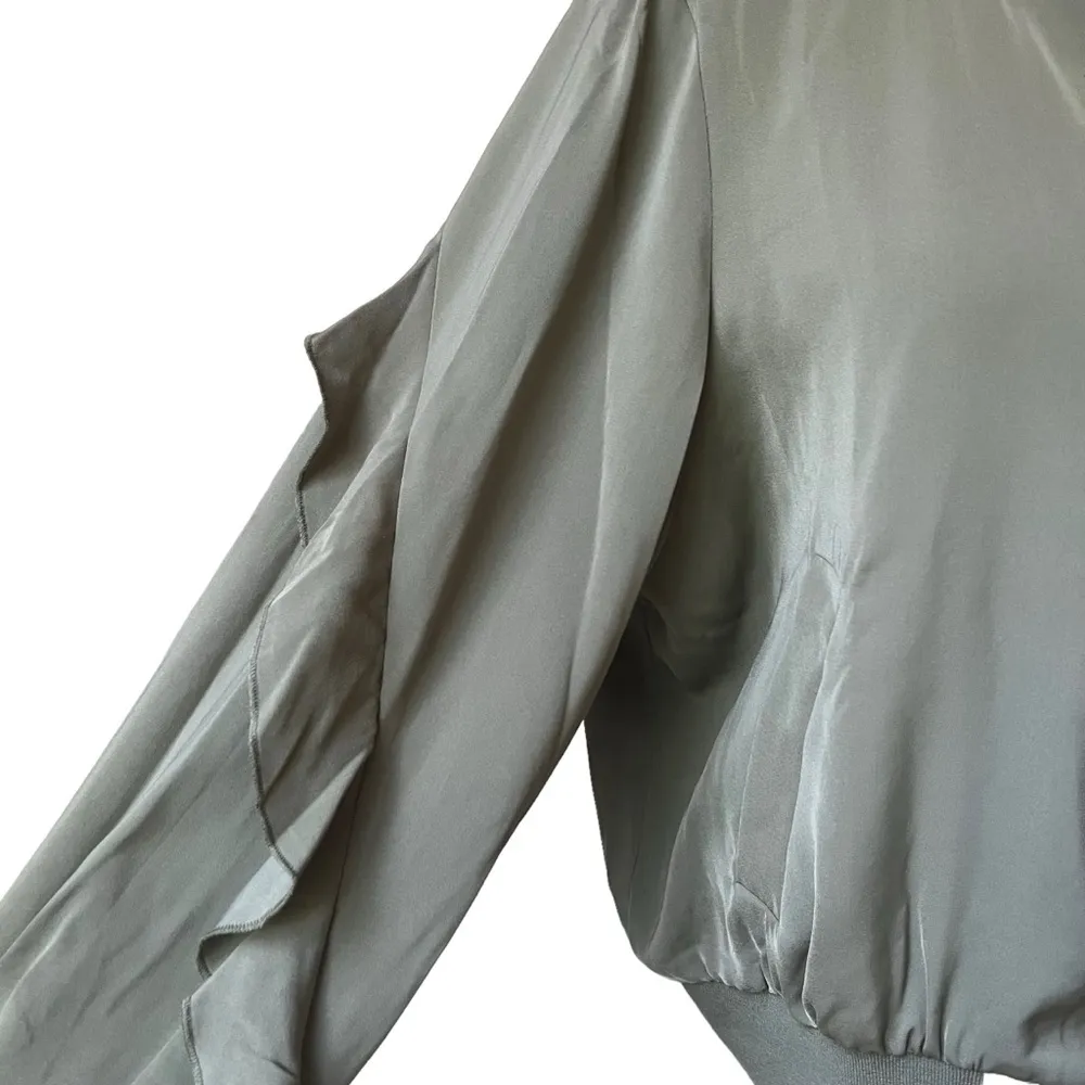 Nolan Ruffled Bomber Jacket, Sz S - Image 9