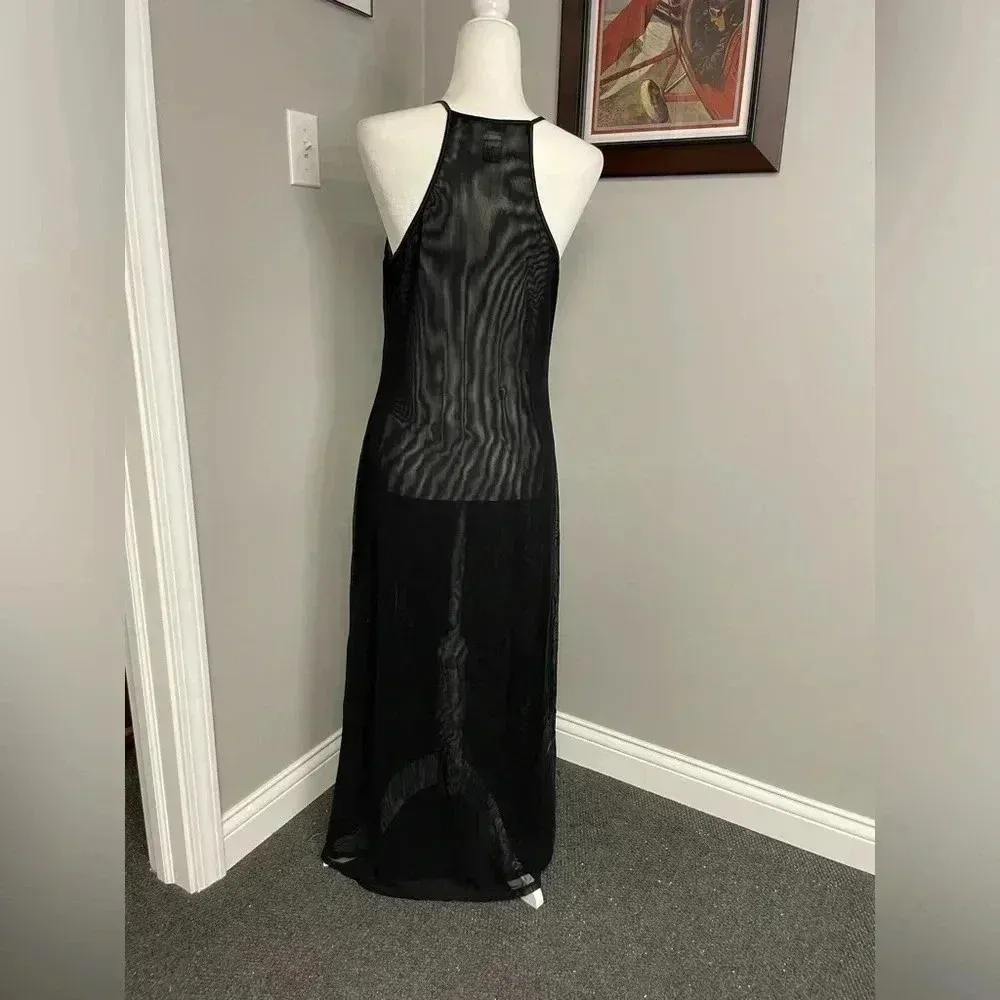 INC International Concepts Intimates Sheer Mesh Nightie Lingerie Sexy Mobwife Black Size L - Image 2