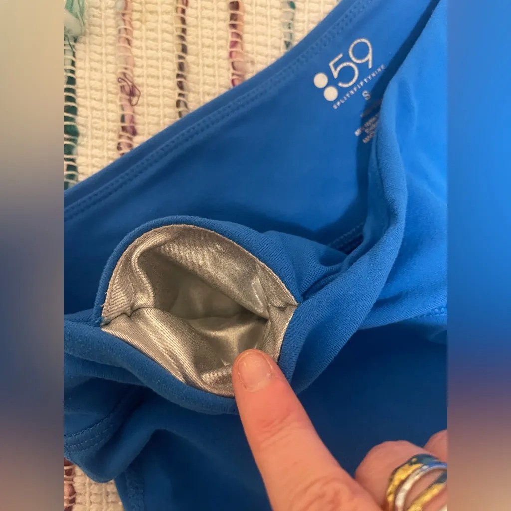 Splits 59 Vibrant Blue Leggings Yoga Athleisure Work Out Sz S Wide Waistband 💙 - Image 12