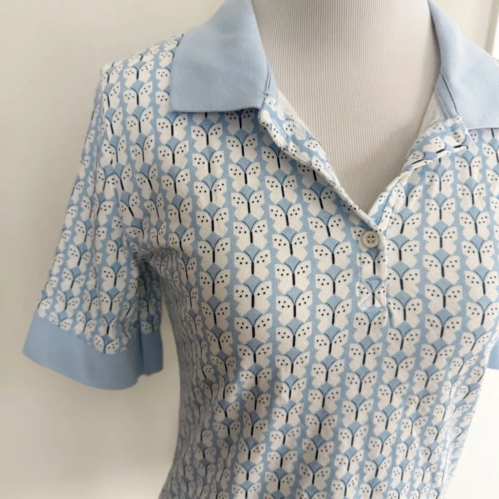 Maeve by Anthropologie Butterfly Polo Top size small - Image 3