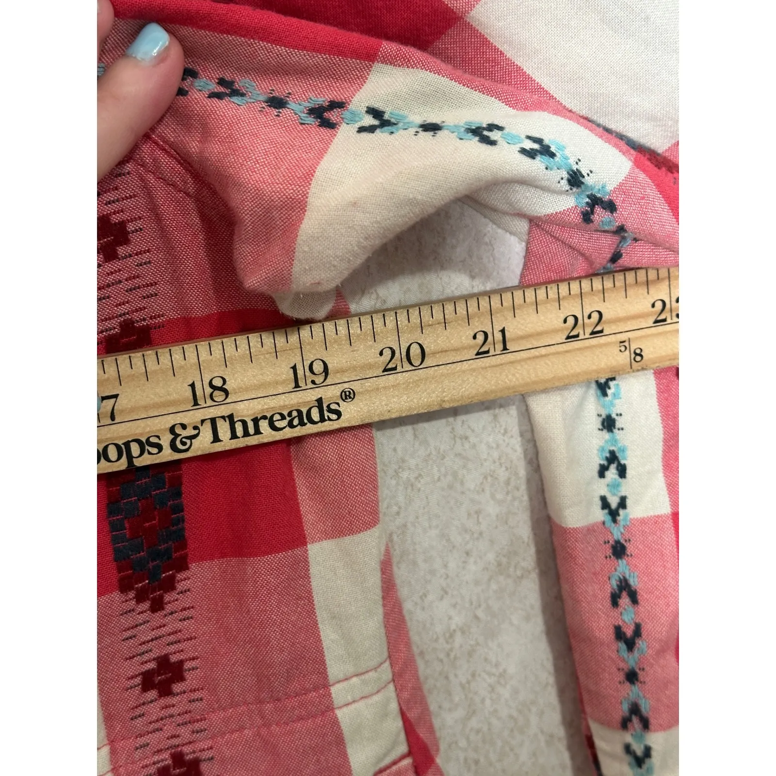 Woolrich Women's Hooded Flannel Zip‎ Shirt Jacket Southwest Plaid Cotton Size MD - Image 5