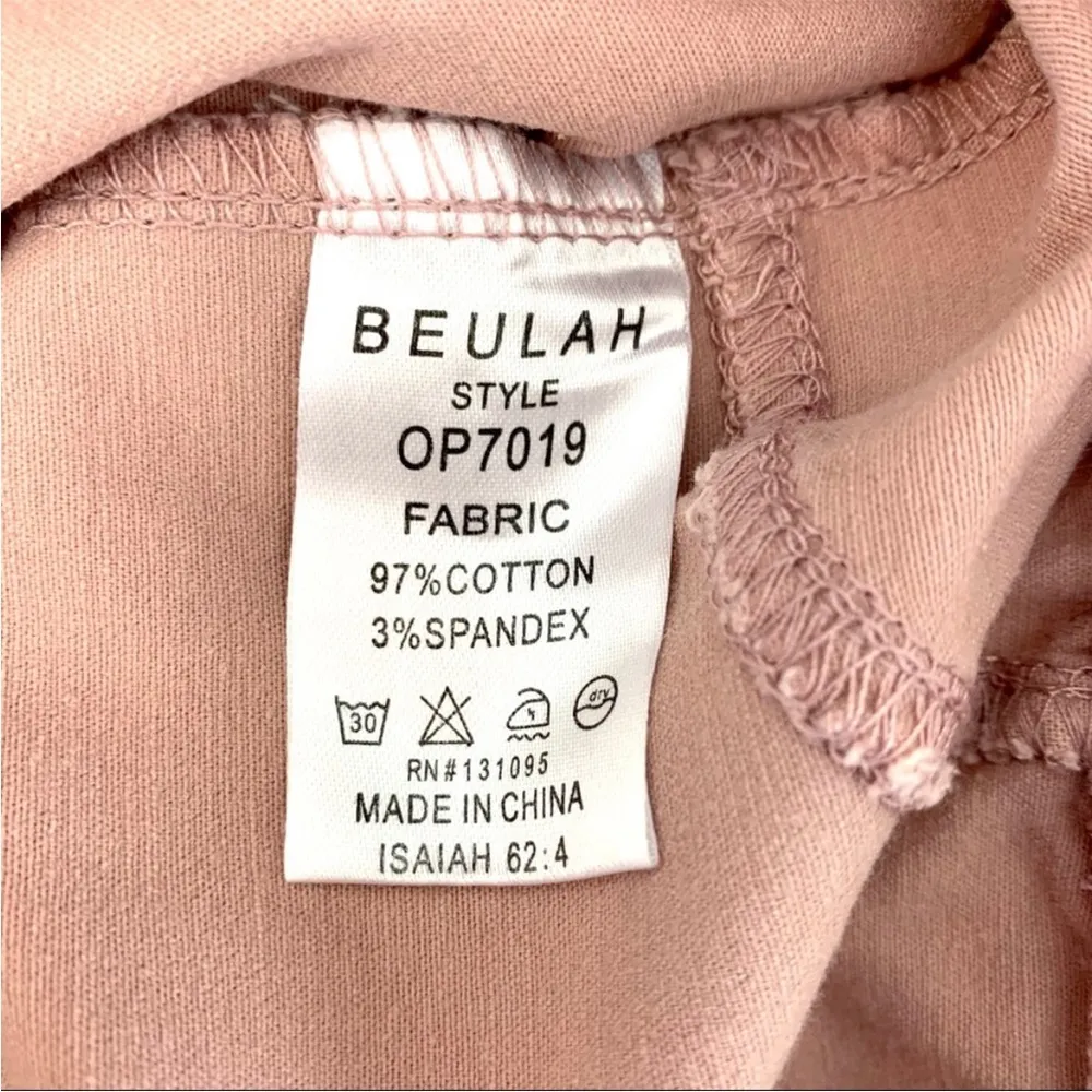 NWT Beulah Dusty Pink Moto Skinny Jeggings S - Image 7