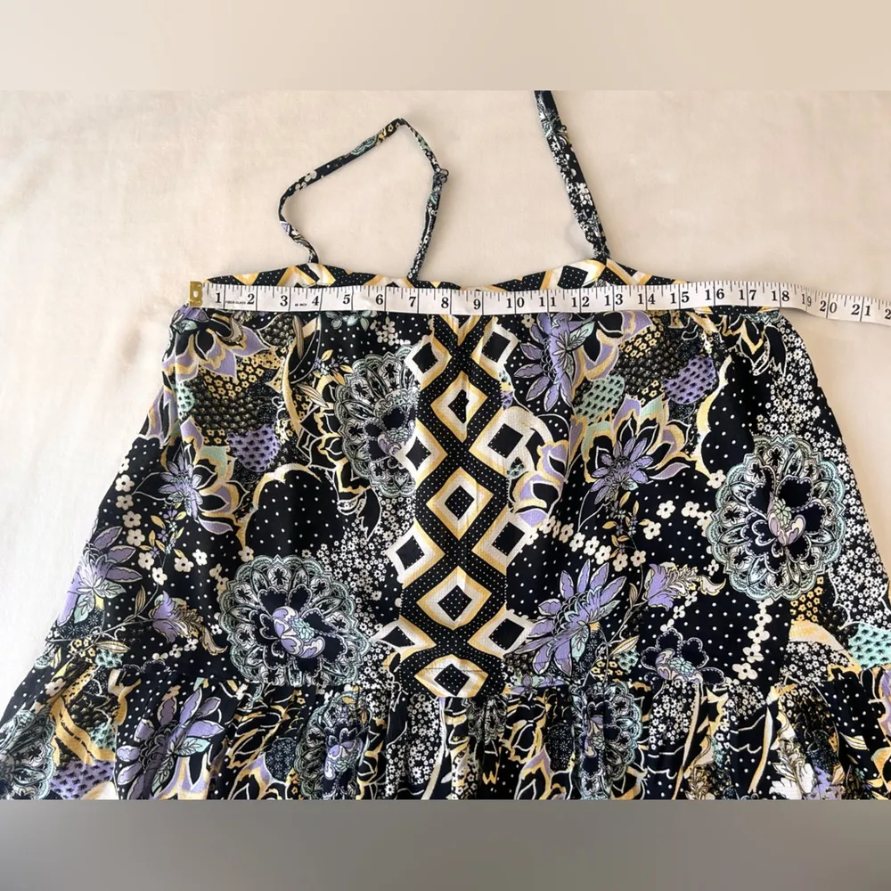 Free People Black and White Spaghetti Strap Mini Sundress - Image 7