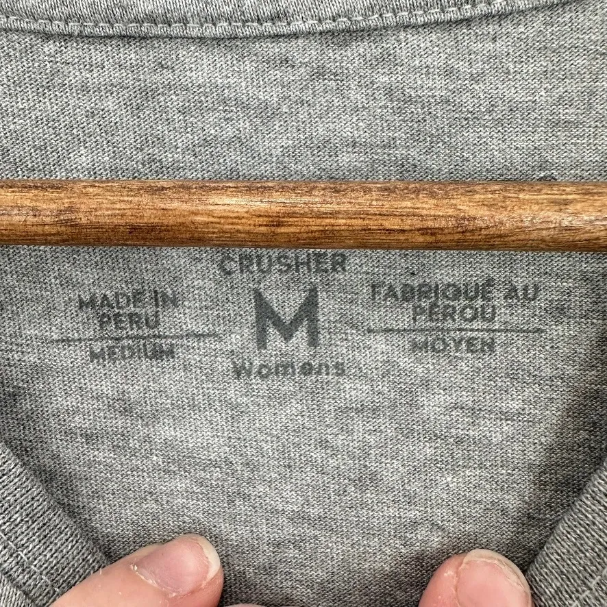 Life is Good Crusher Tee Just a Small Town Girl Gray Graphic T-Shirt Women's Med - Image 3