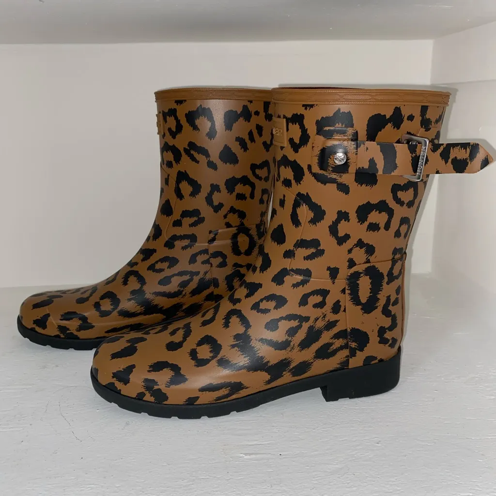 Hunter Tan and Black Animal Print Boots - Image 2