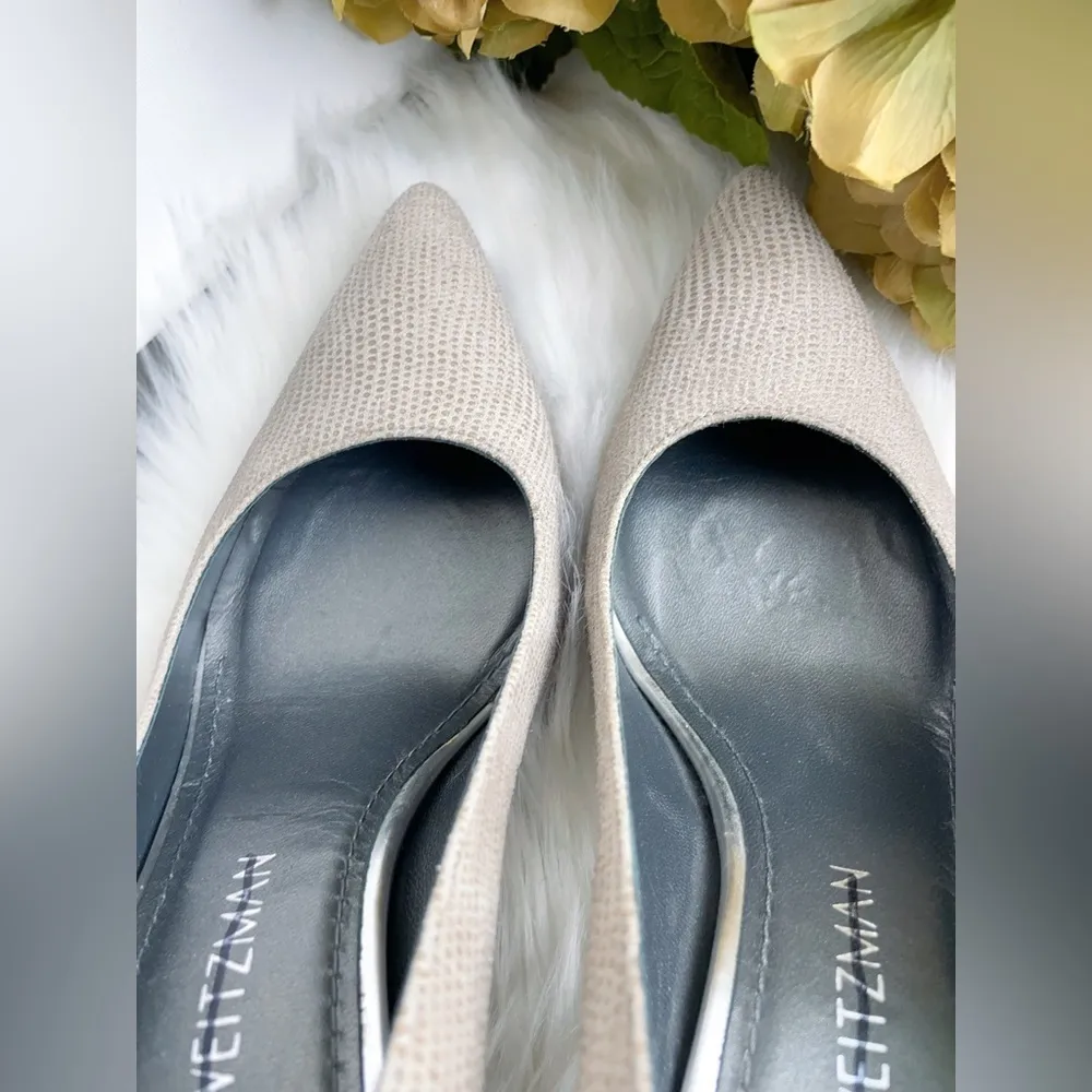 Stuart Weitzman  Grey/Tan  Heel Pumps - Image 9