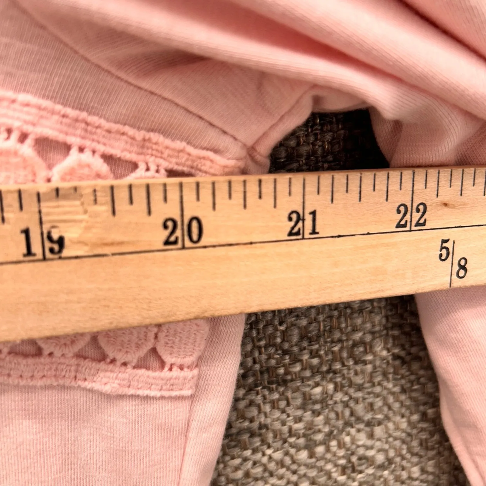 Talbots Womens Crochet Blouse Size L‎ Loose Pastel Soft Pink Coastal - Image 8