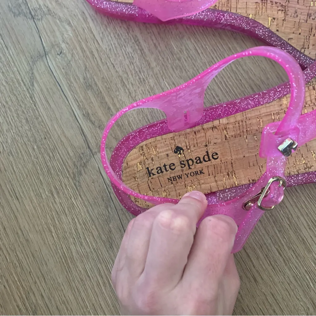 Kate Spade Pink Jelly Flat Sandals Size 10 - Image 5