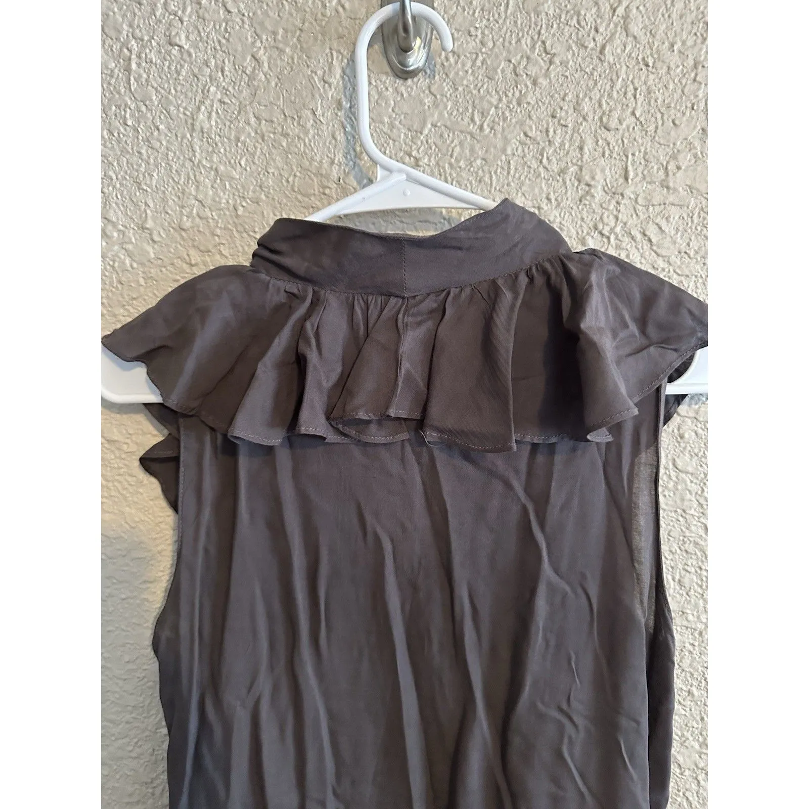 Alythea Womens‎ Y2K Babydoll Top Size L Brown Fairy Grunge Whimsigoth Ruffle - Image 7