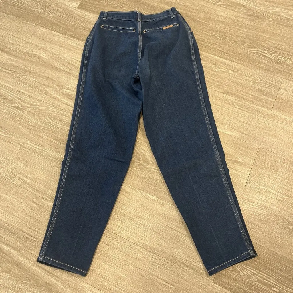 Vintage Gitano Mom Jeans Womens 12 Long High Rise Tapered Leg Blue 100% Cotton - Image 4