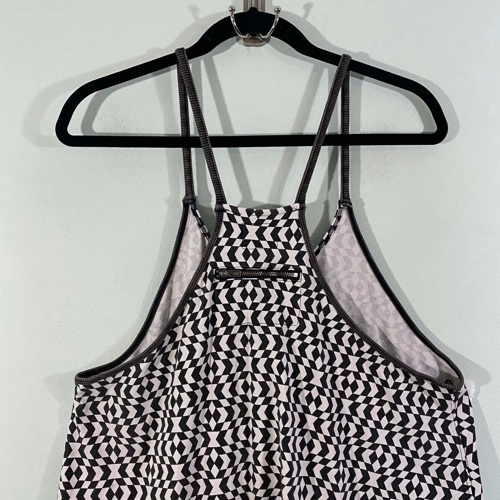 Free People Movement Black & White Geometric Hot Shot Printed One Piece Sz M - Image 7